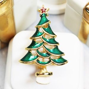Brooch 🎄🎁 Elegant Minimalist Christmas Tree 🎄🎁 Excellent Gift Package Decor